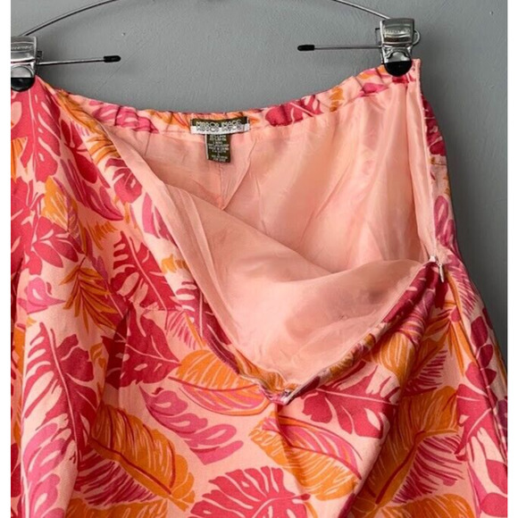 Mirror Image Womens Size Large Tropical Floral Skirt Swing Full Vacation Resort - Picture 6 of 10